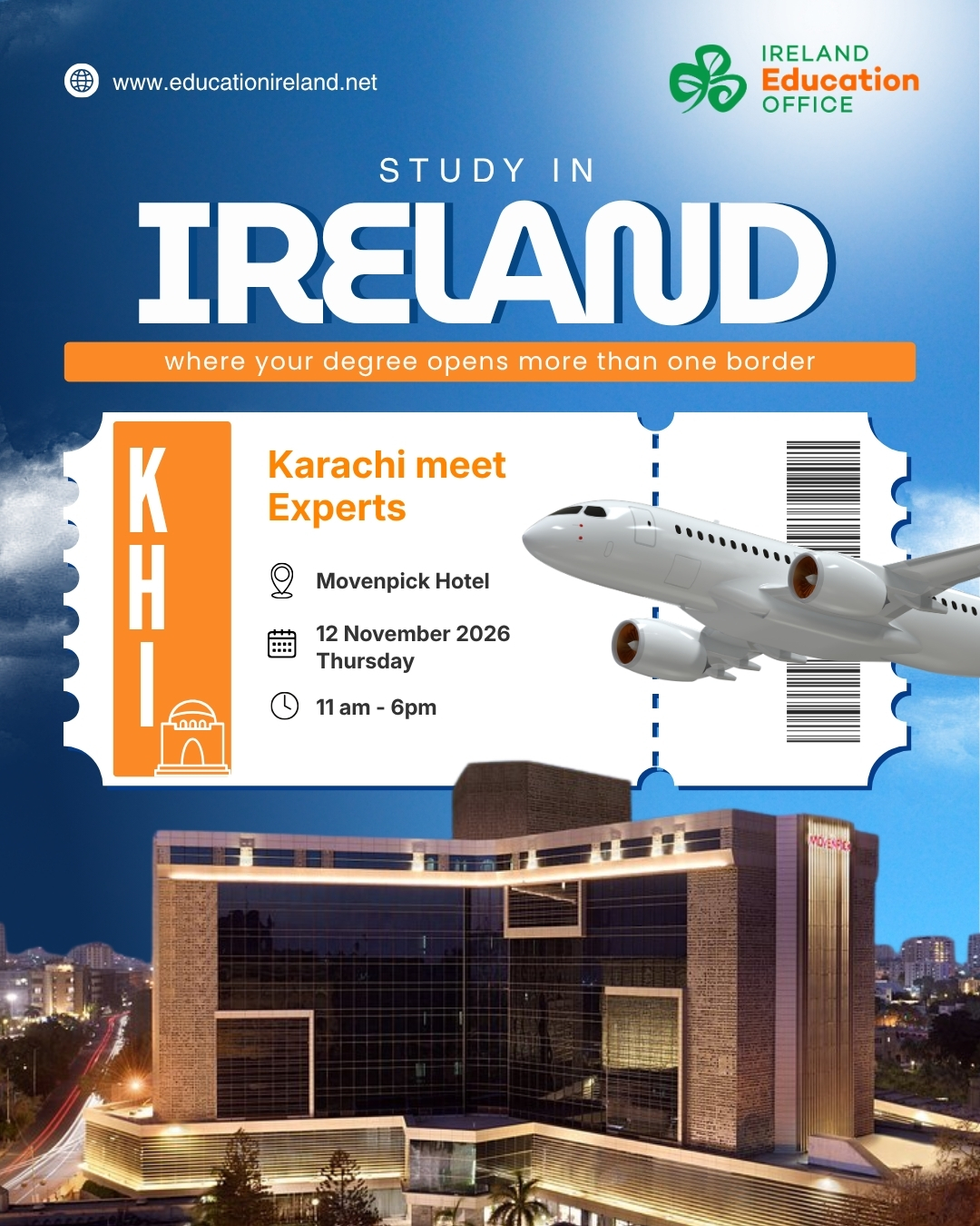 Karachi meet the experts, Movenpick Hotel, 12 November 2026, Thursday, 11 am to 6 pm